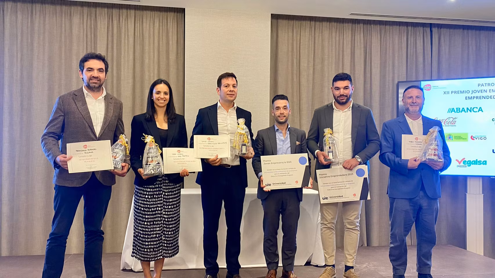 Entrega de los premios Joven Empresario e Iniciativa Emprendedora de AJE Galicia en 2023